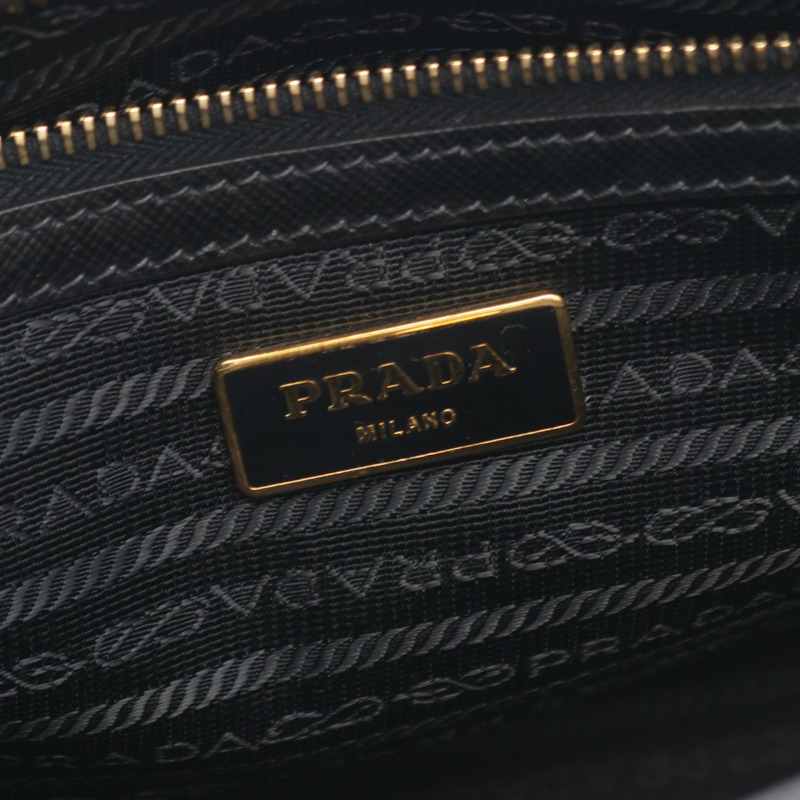 PRADA SAFFIANO LUX Galleria 手提包 BN1874 Saffiano 皮革 黑色 二手 女士-3