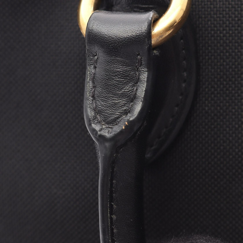 PRADA LOGO JACQUARD 單肩斜背包 1BA172 帆布皮革 黑色 二手-8