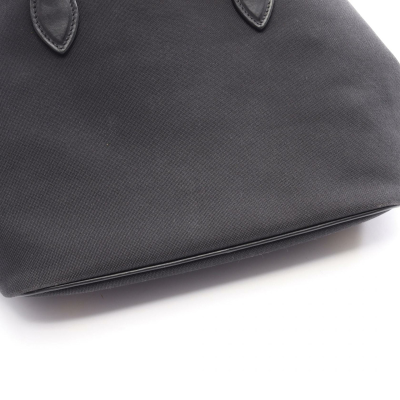 PRADA LOGO JACQUARD 單肩斜背包 1BA172 帆布皮革 黑色 二手-10