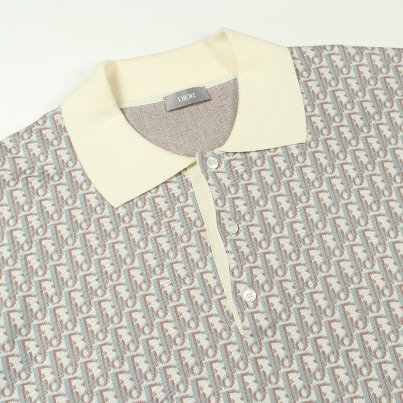 Christian Dior Oblique Polo衫 #XXL 純棉灰多色二手男款-8