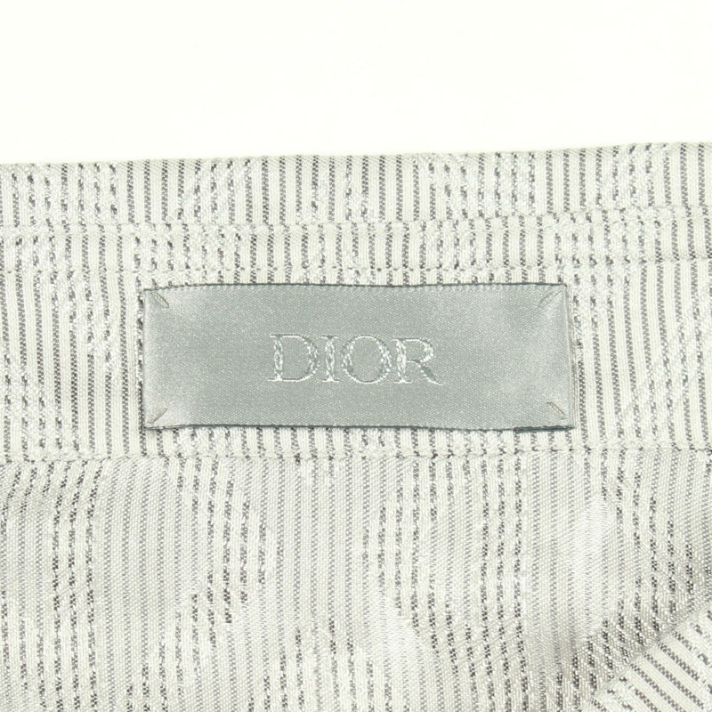 Christian Dior CD 鑽石圖案套頭衫 #52 棉絲混紡灰色二手男款-2