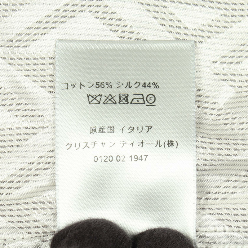 Christian Dior CD 鑽石圖案套頭衫 #52 棉絲混紡灰色二手男款-3