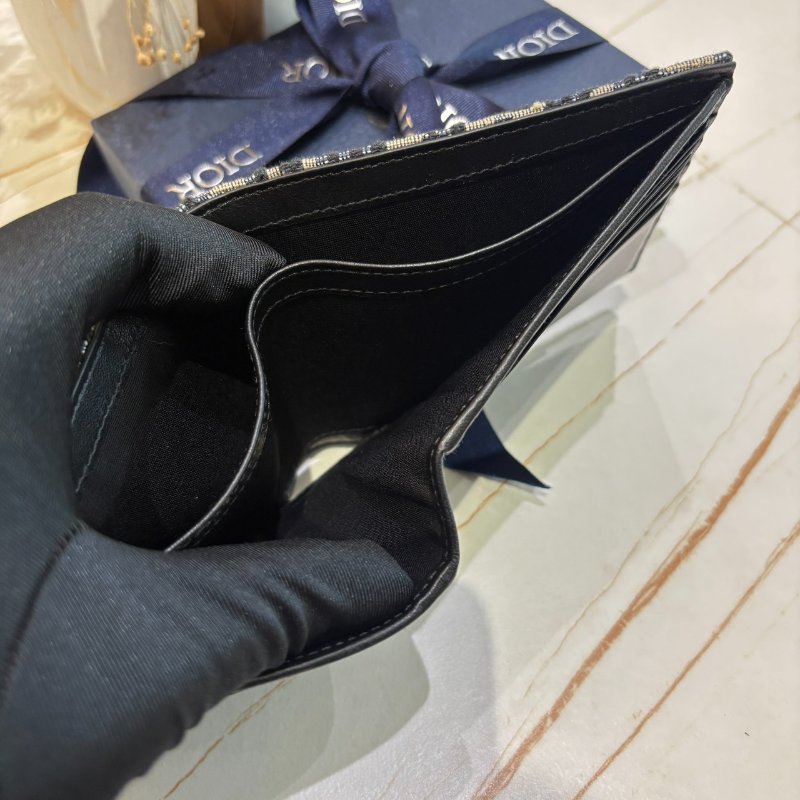 *SHIHNA名牌精品* Dior Oblique 緹花對折短夾-3