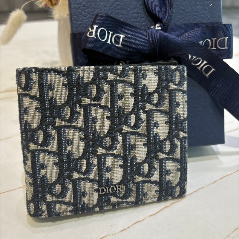 *SHIHNA名牌精品* Dior Oblique 緹花對折短夾-7