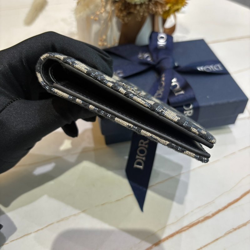 *SHIHNA名牌精品* Dior Oblique 緹花對折短夾-8