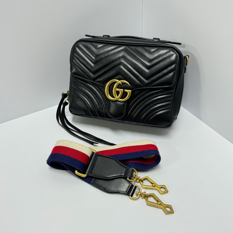 【超級新🆕】GUCCI Marmont 馬夢 經典相機包 斜背包(專櫃10.3萬)-12