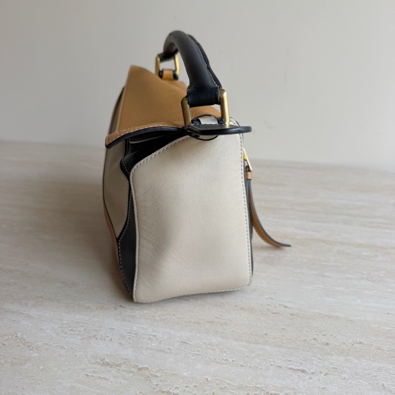 LOEWE羅意威Puzzle拼色幾何包小號 底長24cm-3