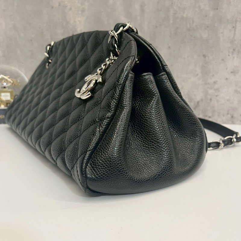 Chanel 保齡球包 黑銀-4