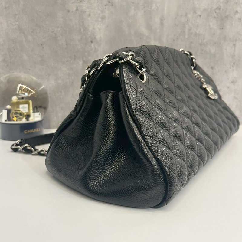 Chanel 保齡球包 黑銀-6
