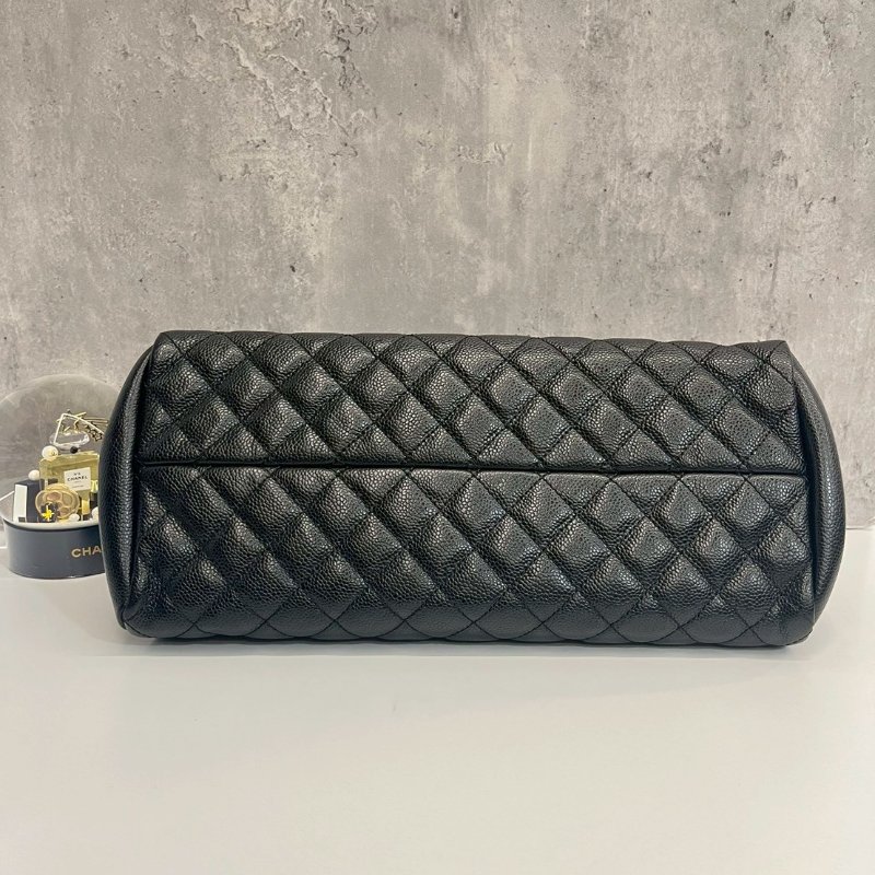 Chanel 保齡球包 黑銀-7