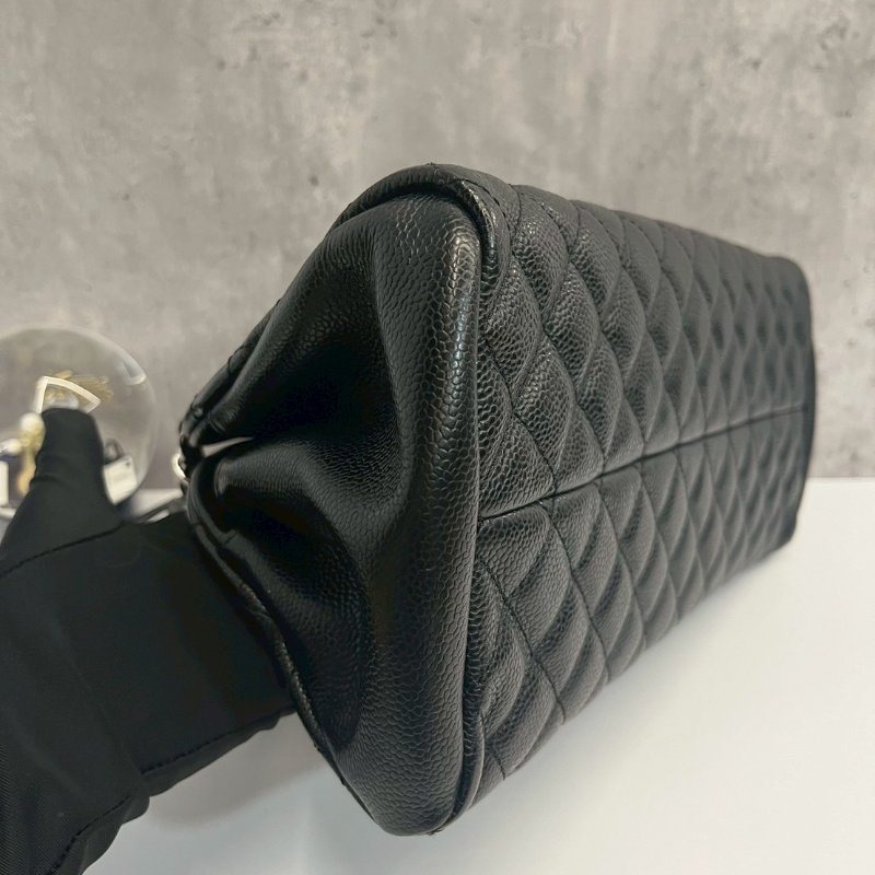 Chanel 保齡球包 黑銀-8