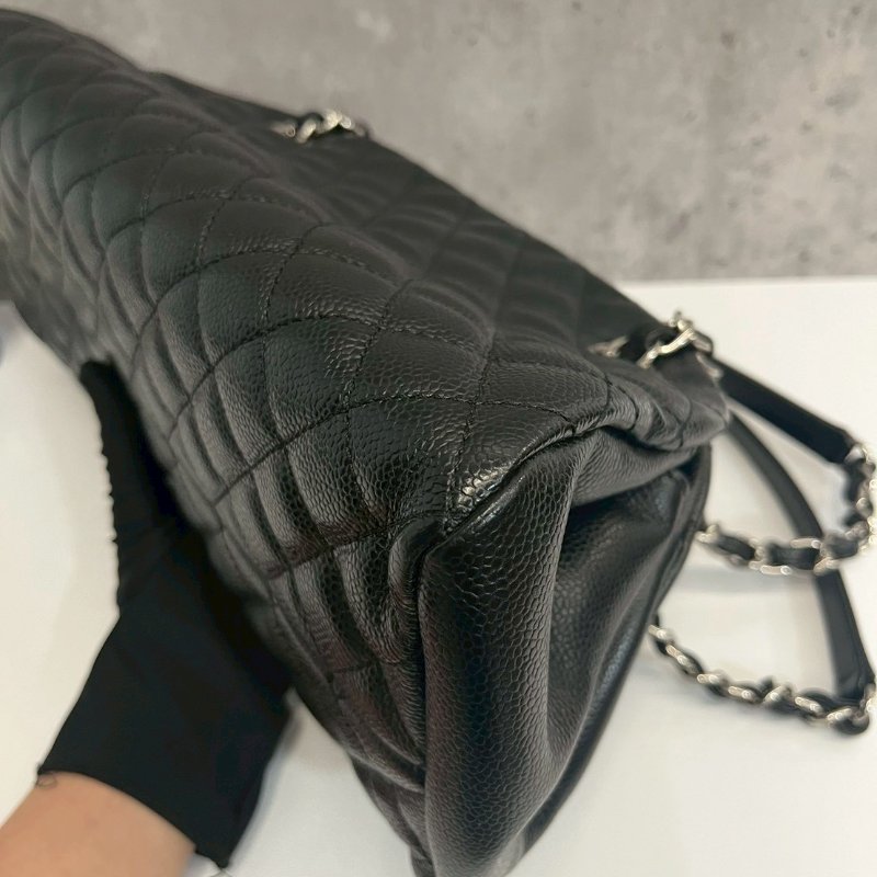 Chanel 保齡球包 黑銀-14