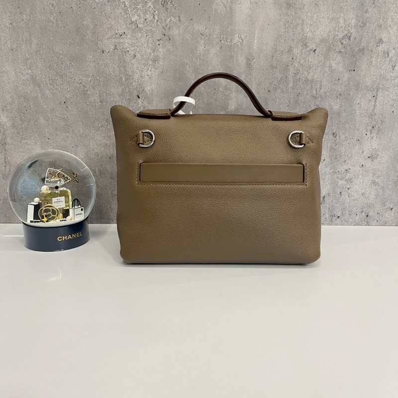 Hermes 2424 mini 大象灰 銀釦 B刻 Evercolor皮 全配有購證+鑑定書-2