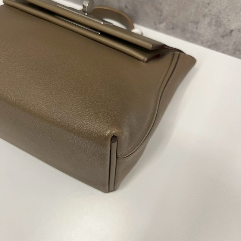 Hermes 2424 mini 大象灰 銀釦 B刻 Evercolor皮 全配有購證+鑑定書-9