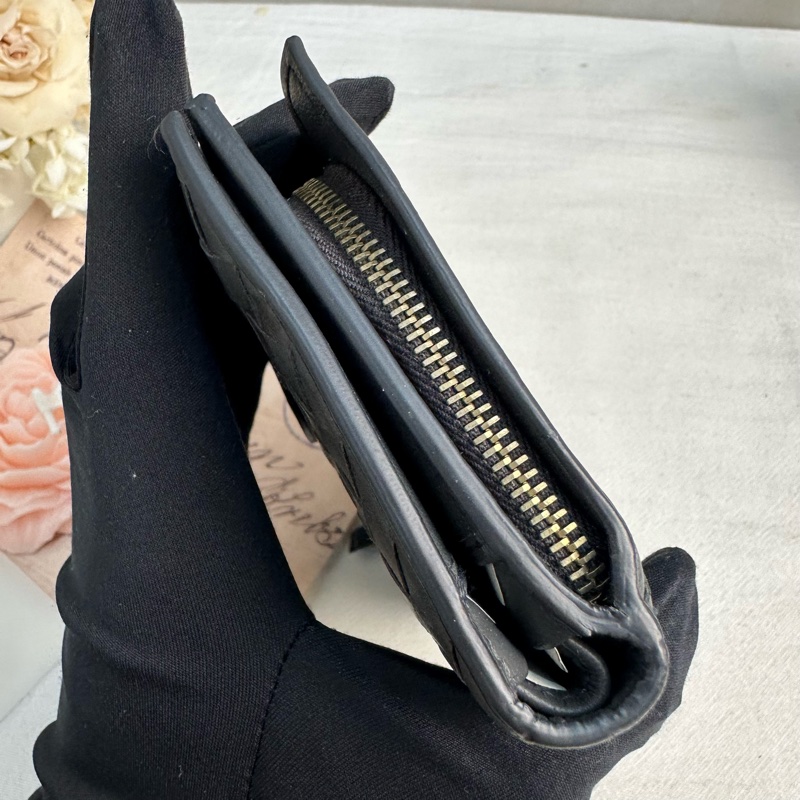 【赫蒂國際精品】Bottega Veneta 經典小羊皮手工編織扣式皮夾 vintage 中古 二手-5