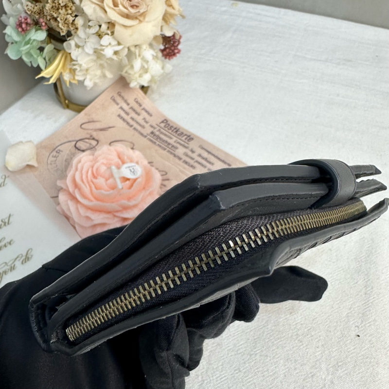 【赫蒂國際精品】Bottega Veneta 經典小羊皮手工編織扣式皮夾 vintage 中古 二手-8
