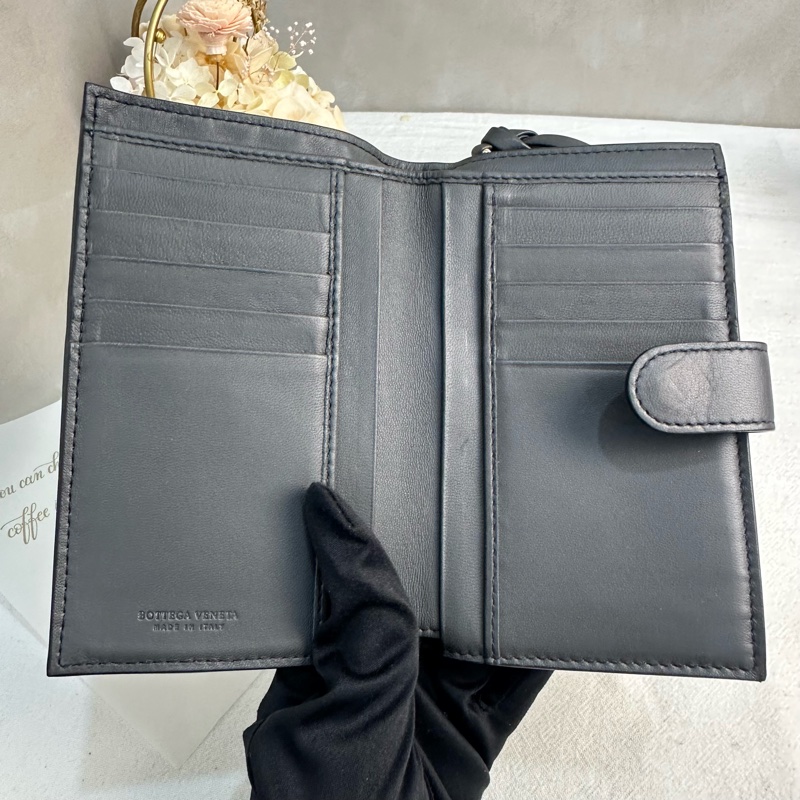 【赫蒂國際精品】Bottega Veneta 經典小羊皮手工編織扣式皮夾 vintage 中古 二手-13