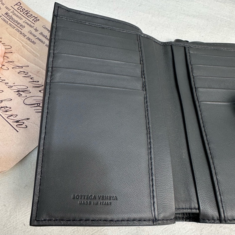 【赫蒂國際精品】Bottega Veneta 經典小羊皮手工編織扣式皮夾 vintage 中古 二手-14