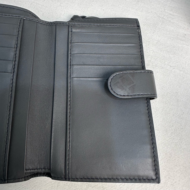 【赫蒂國際精品】Bottega Veneta 經典小羊皮手工編織扣式皮夾 vintage 中古 二手-15