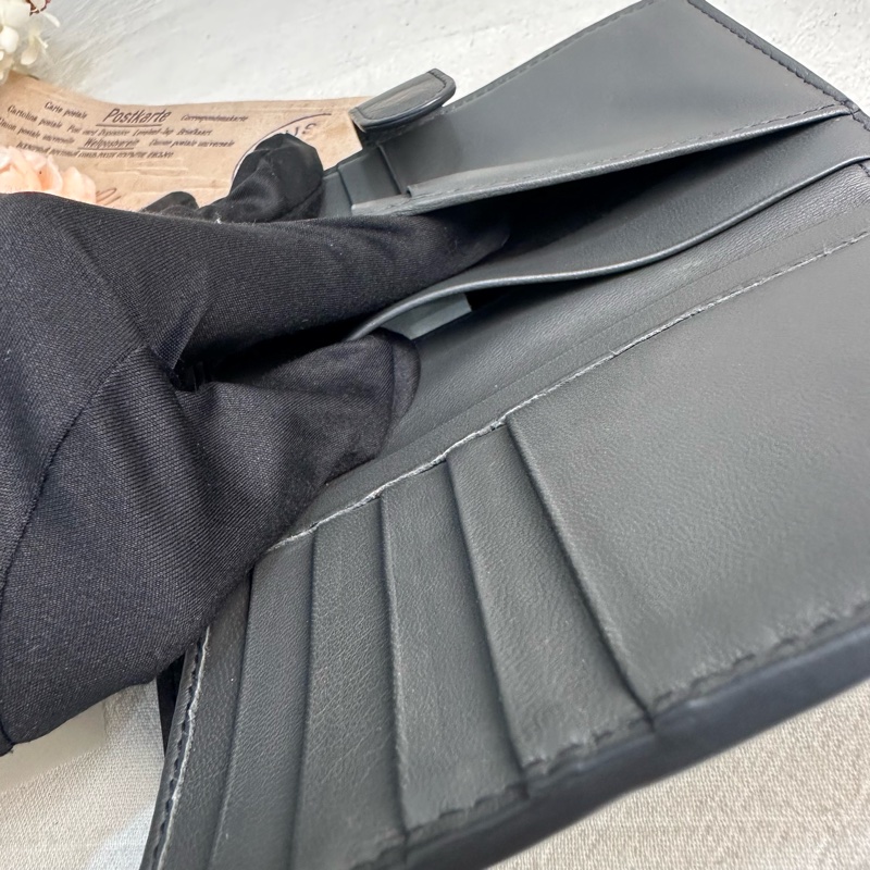 【赫蒂國際精品】Bottega Veneta 經典小羊皮手工編織扣式皮夾 vintage 中古 二手-18