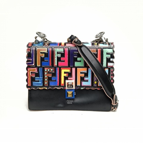 FENDI KANI小號花邊彩色牛皮肩背包