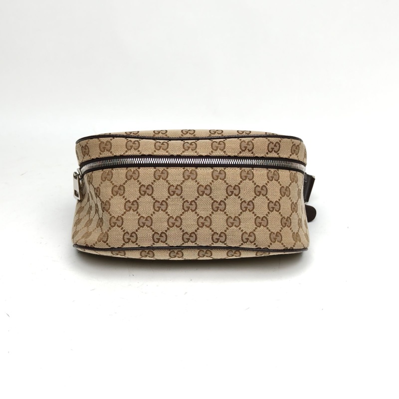GUCCI 老花帆布經典GG腰包單肩包-3