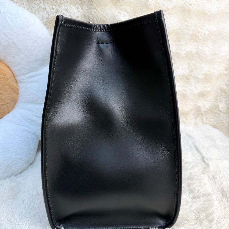 FENDI 陽光 黑色 牛皮 大號 玳瑁有機玻璃手柄-3