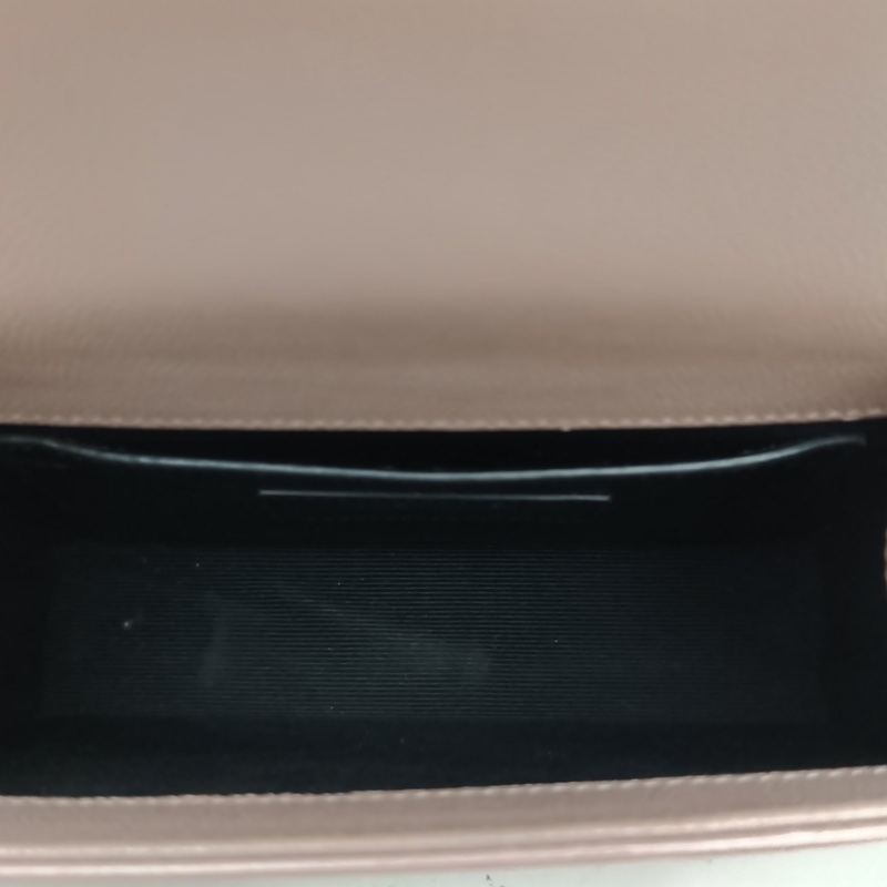 SAINT LAURENT KATE荔紋牛皮挎包MINI粉色牛皮銀扣-5