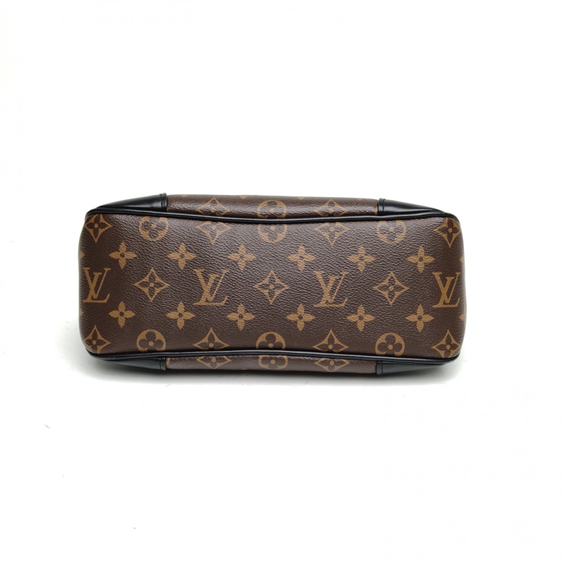 LOUIS VUITTON BOULOGNE牛角包黑色PVC晶片老花肩背包-3