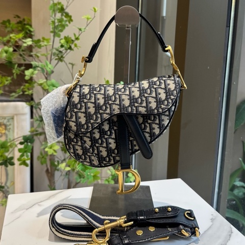 迪奧dior 老花馬鞍包手提斜挎 22編碼
