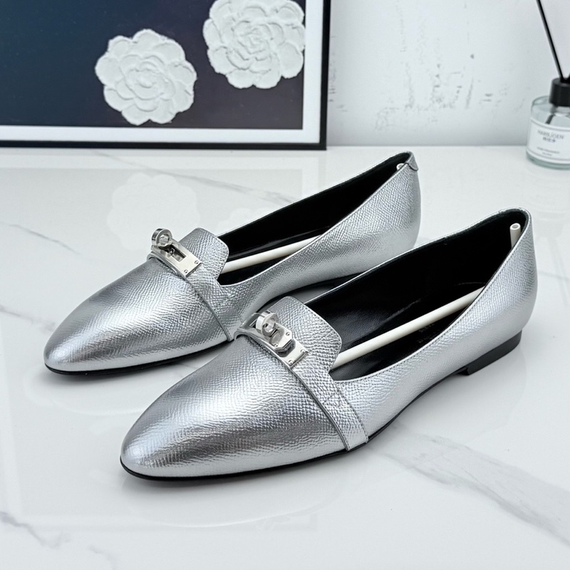 Hermes 愛馬仕 kelly扣 樂福平底鞋 36.5碼-0