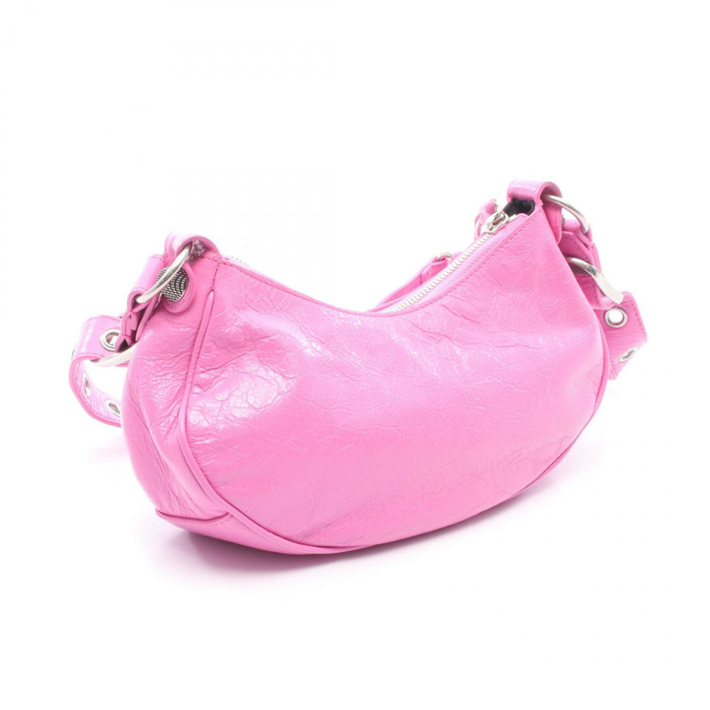 BALENCIAGA LE CAGOLE 粉紅皮革肩背包（二手女）-1