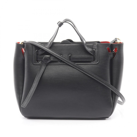 LOEWE LAZO MINI 手提包，兩用，黑色真皮，二手女款