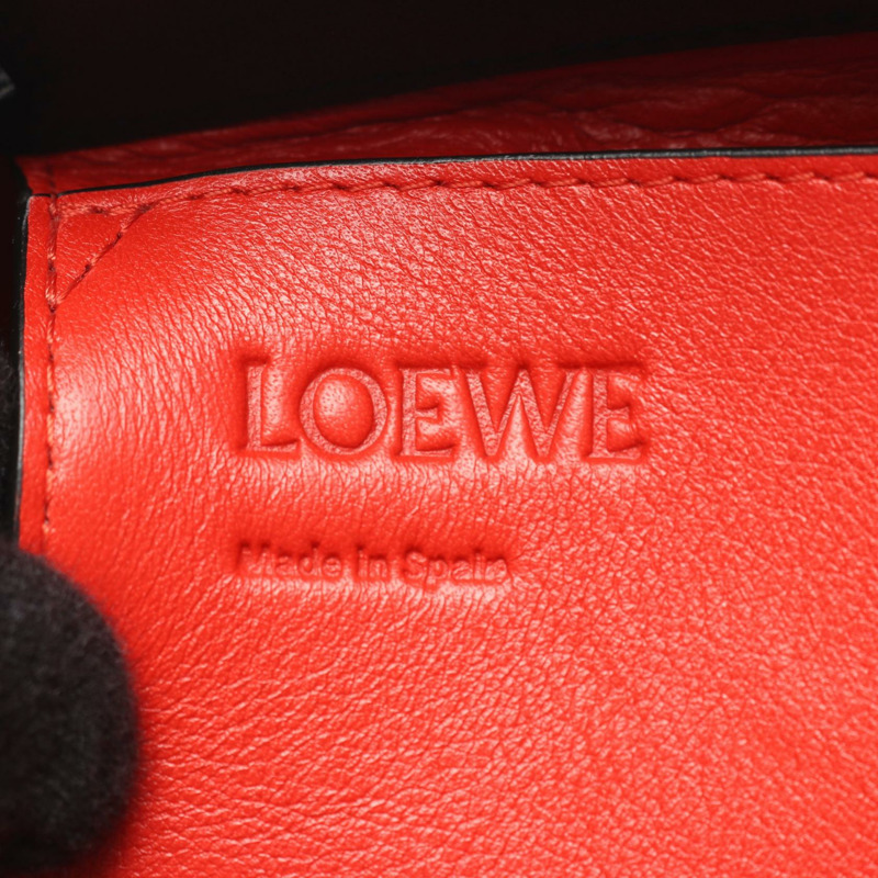 LOEWE LAZO MINI 手提包，兩用，黑色真皮，二手女款-3