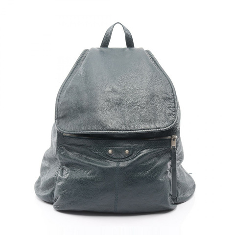 BALENCIAGA 旅行者雙肩包，綠色皮革，二手，男女通用