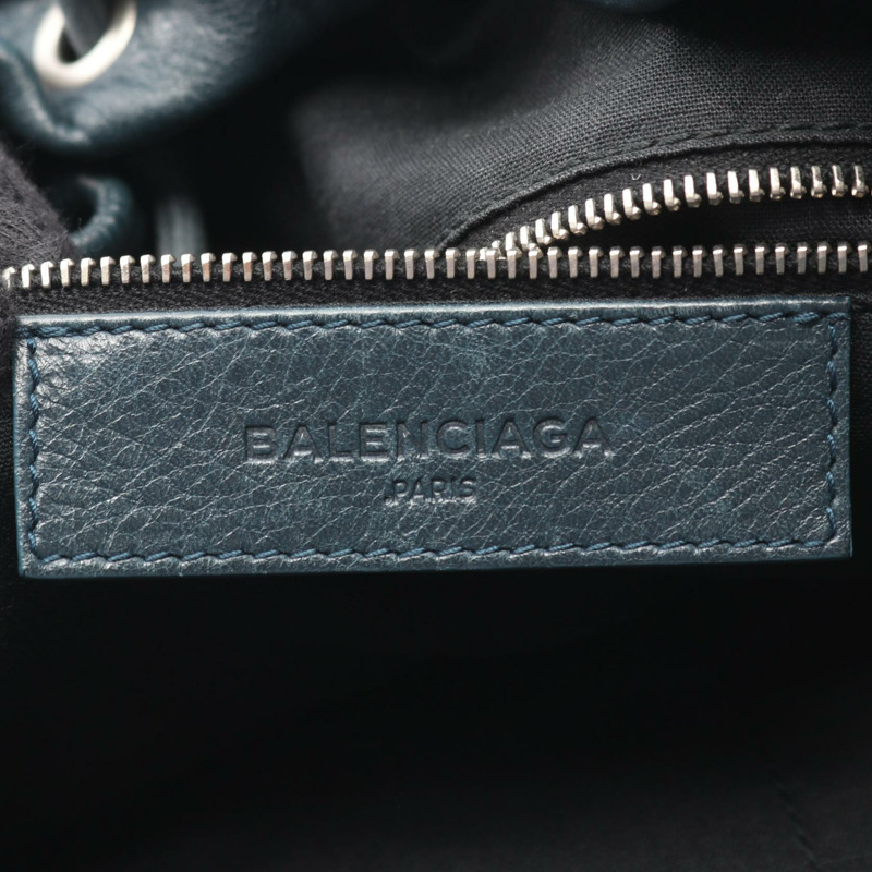 BALENCIAGA 旅行者雙肩包,綠色皮革,二手,男女通用-3