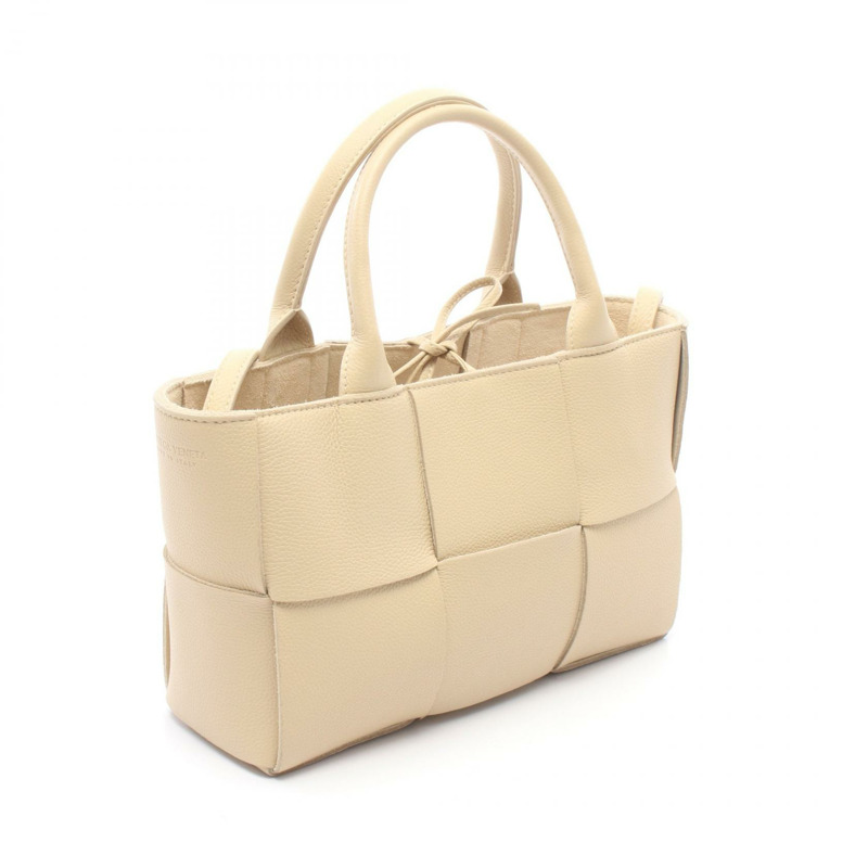 BOTTEGA VENETA Mini Arco 2WAY 手提包,米色皮革,二手,女士款-1