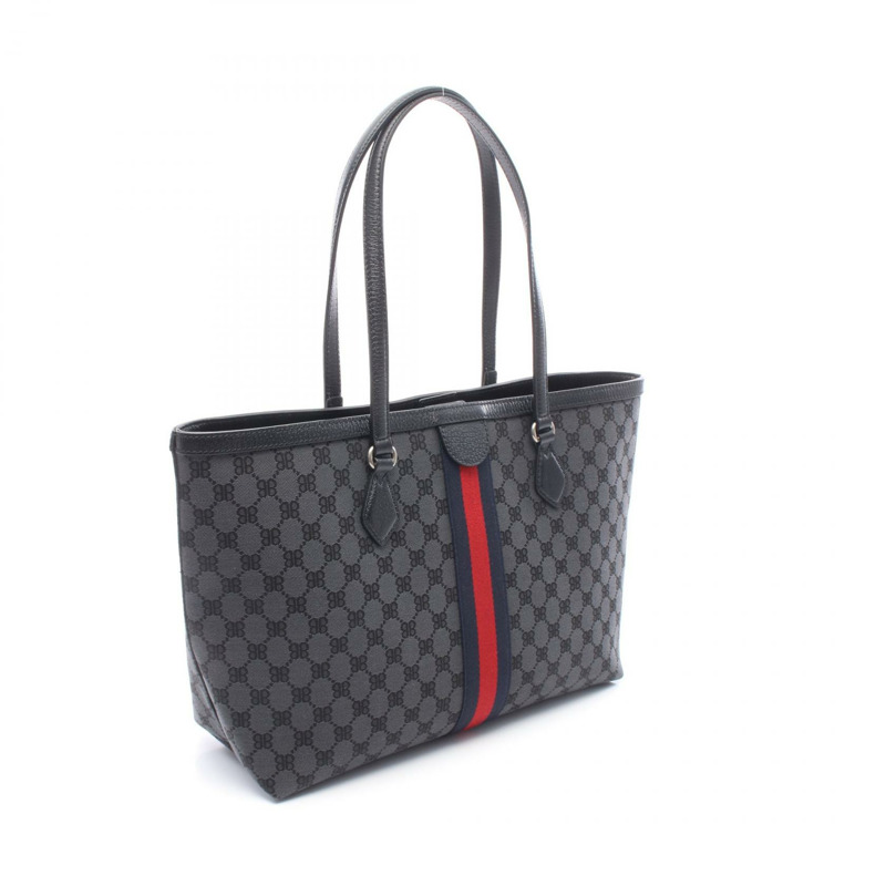 BALENCIAGA × GUCCI The Hacker Project 手提包 680125 帆布皮革 灰色 黑色-1