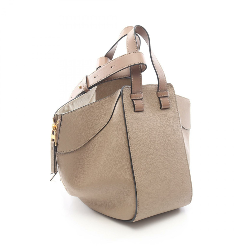 LOEWE Hammock Bag 小號兩用單肩手提包 A538S35X51 皮革 米色 二手-1