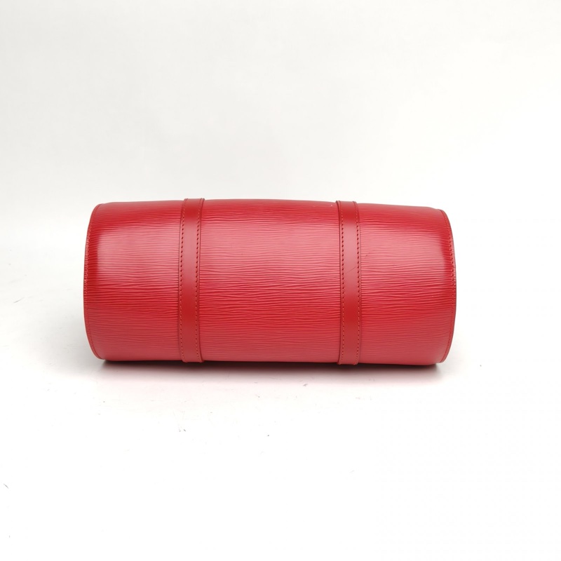 LOUIS VUITTON 紅色EPI水波紋牛皮2006中古圓筒包子母包手提包-3