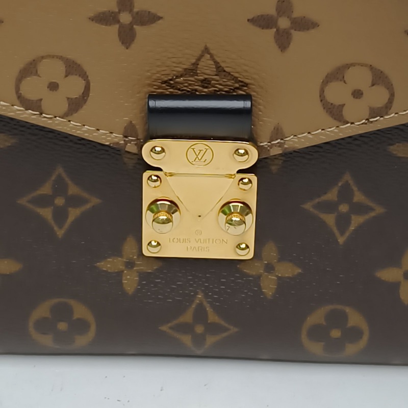 LOUIS VUITTON MetisPochette郵差包拼色PVC金扣晶片肩背包-4