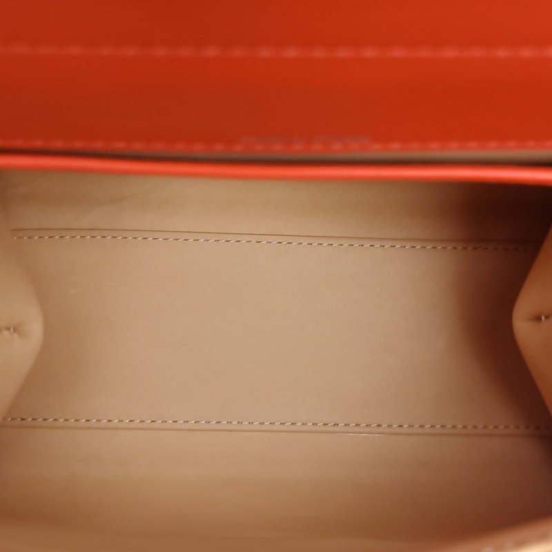 DELVAUX BOX皮BrillantMINI拼色牛皮銀扣肩背包-4