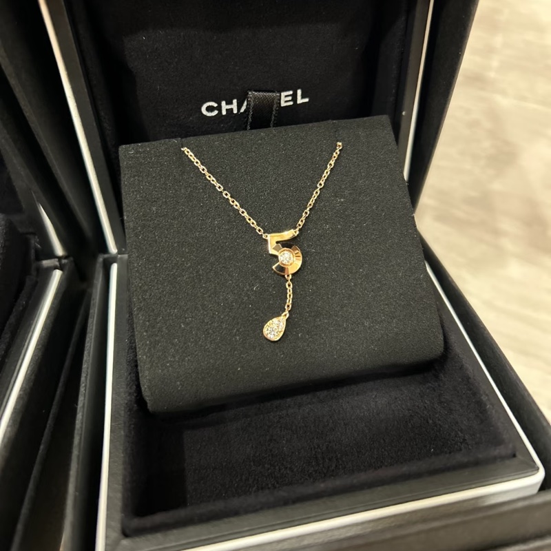 Chanel No. 5 18k 鑽石頸鏈-1