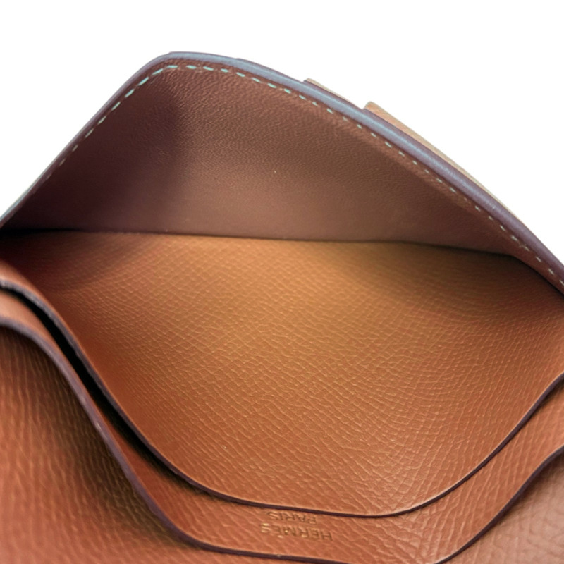 棕色 Epsom 牛皮 Bearn Compace 二折短夾 B刻【HERMES 愛馬仕】 H039790CK-7