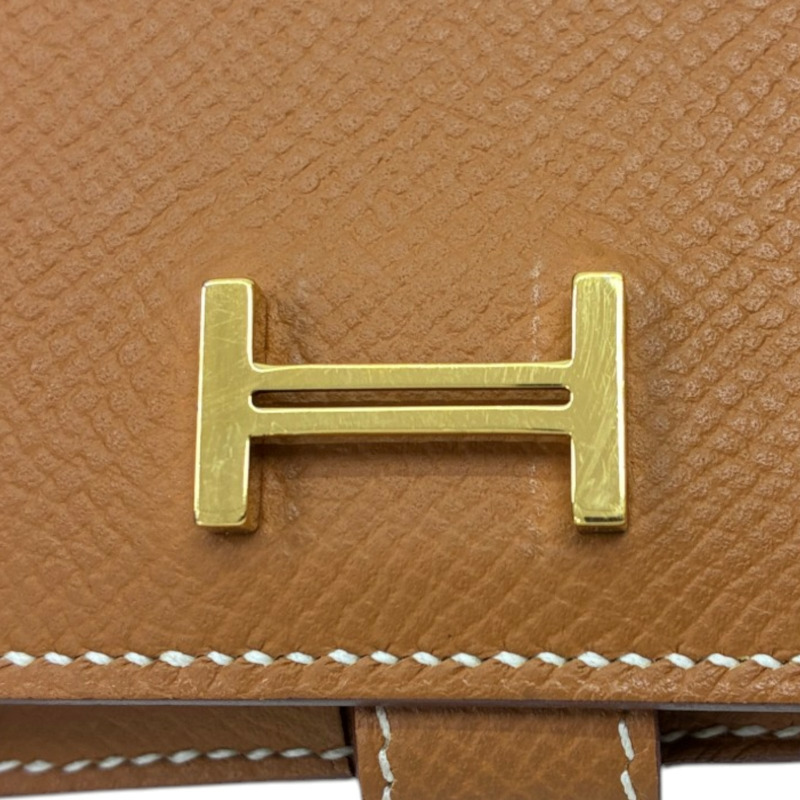 棕色 Epsom 牛皮 Bearn Compace 二折短夾 B刻【HERMES 愛馬仕】 H039790CK-11