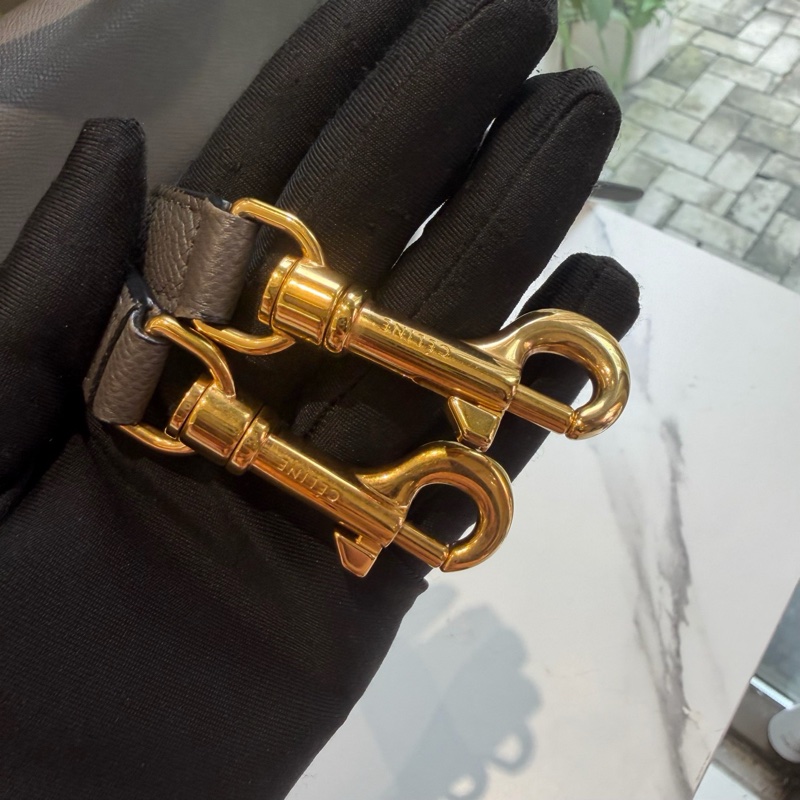 Celine賽琳鯰魚包石墨灰琳Belt micro 底長24-7