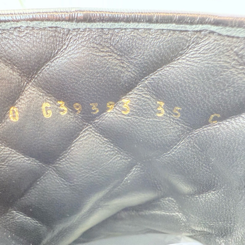 chanel香奈兒 黑金鍊條菱格紋短靴 35碼-8