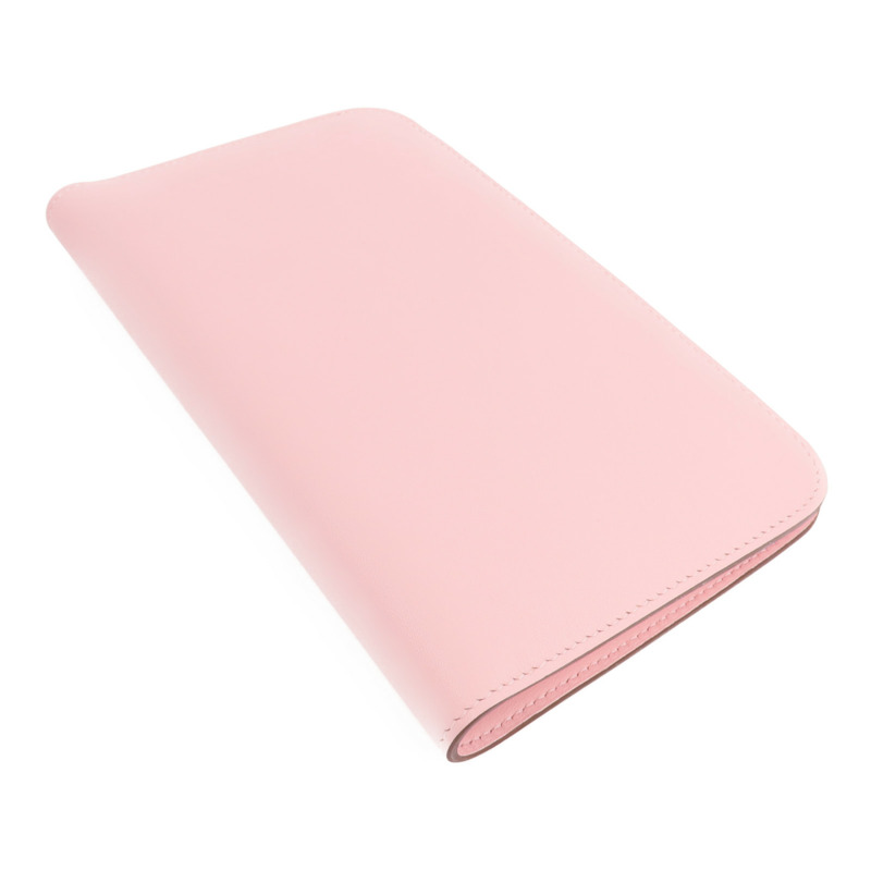 HERMES Swift皮革Dogon GM長錢包Rose Sakura-4