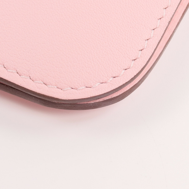 HERMES Swift皮革Dogon GM長錢包Rose Sakura-11