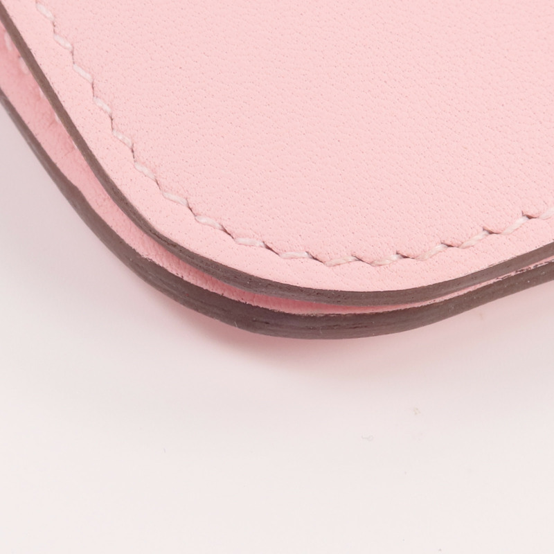 HERMES Swift皮革Dogon GM長錢包Rose Sakura-12
